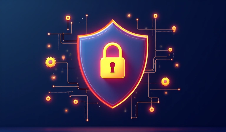 Ilustração de segurança de dados e privacidade online